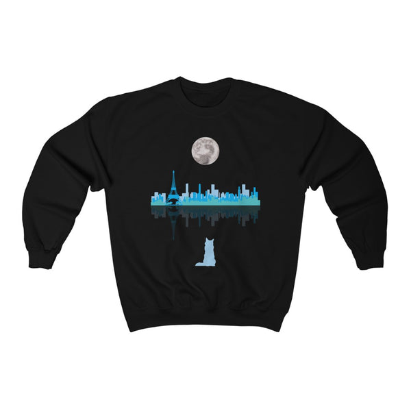 Cat and Moon Crewneck Sweatshirt - Sinna Get