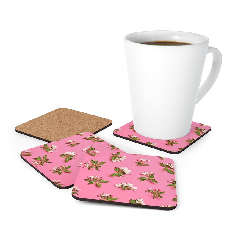 Spring cherry tree Corkwood Coaster Set of 4